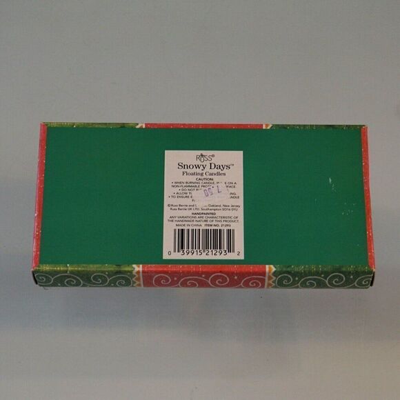 Russ Snowy Days 3 Floating Christmas Candles Gingerbread Christmas Tree Snowman - Picture 6 of 6